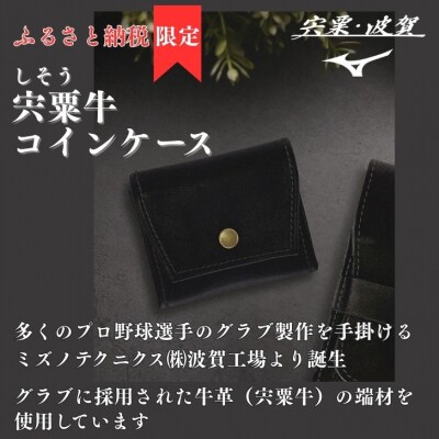 宍粟牛 コインケース【財布 小銭入れ ミズノ グラブ グローブ 限定 牛革 】AO77