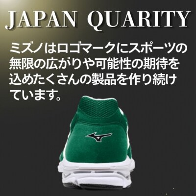 ミズノ ランニングシューズ【グリーン×ホワイト×グリーン 2E】AO82