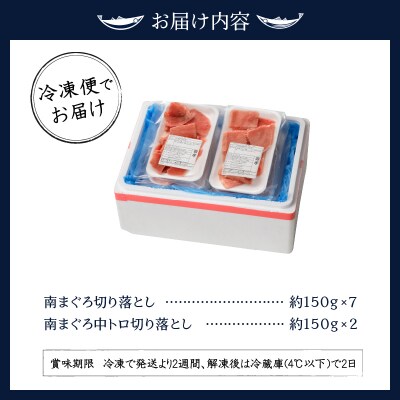 南鮪中トロ　赤身セット約1.35kg　マルコ水産(a25-006)