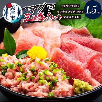 マグロ三種盛!バチ・ビンチョウ・タタキセットA(a15-366)