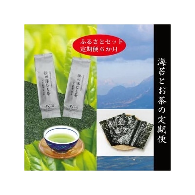 訳あり【定期便 6回】 お茶と海苔の詰合せセット(a97-001)
