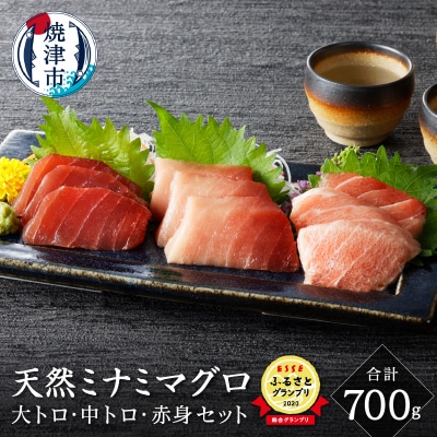マグロ 天然 南鮪 大トロ中トロ 赤身 セット 700g(a20-293)