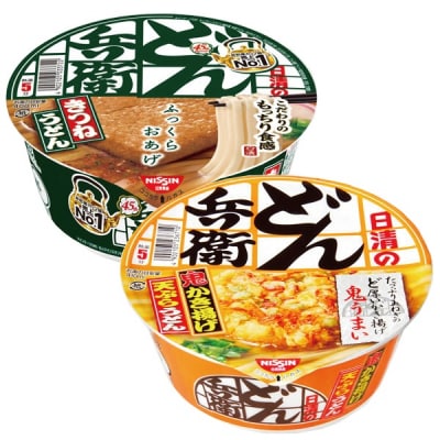 日清の どん兵衛 きつねうどん 天ぷらうどん セット(a21-087)