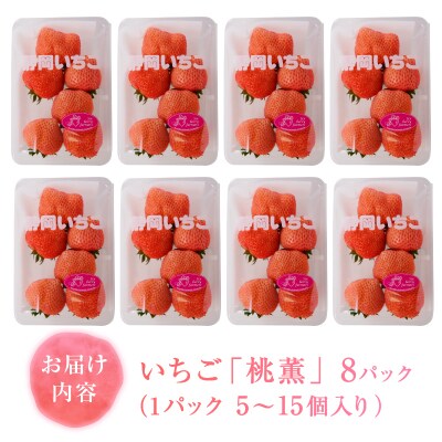 いちご希少品種「桃薫」～桃の香り&食感8パック～(a20-319)