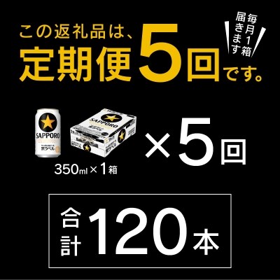 【定期便5回】黒ラベルビール 350ml×1箱(24缶)(T0020-1605)