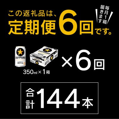 【定期便 6回】黒ラベルビール 350ml×1箱(24缶)(T0120-1606d)