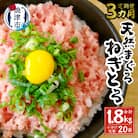 【定期便 3回】 天然鮪 + ネギトロ 個包装20食セット(a30-207)