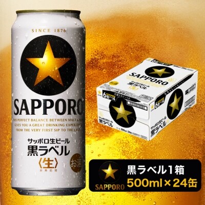 【焼津 サッポロ ビール】 黒 ラベル 500ml×1箱(a21-035)