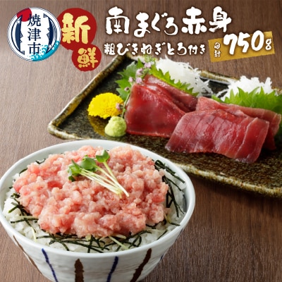 南鮪赤身+粗挽ねぎとろセット約750g　マルコ水産(a12-039)