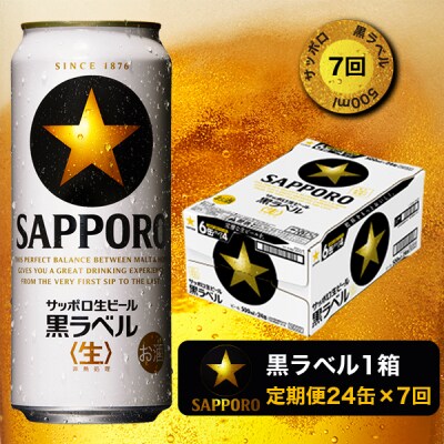 【定期便7回】黒ラベルビール 500ml×1箱(24缶)(T0024-2107)