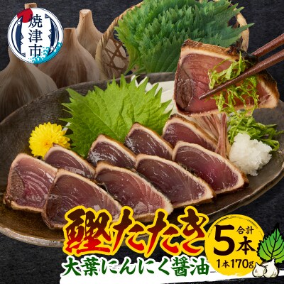 焼津!大葉 にんにく かつお たたき 5本 セット(a10-870)