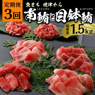 定期便 3回 魚まち 焼津から まぐろ お届け【定期便】(a30-250)