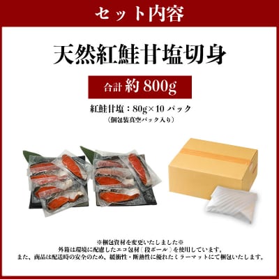 紅鮭 甘塩 10切入り(個包装真空パック入り)(a12-247)