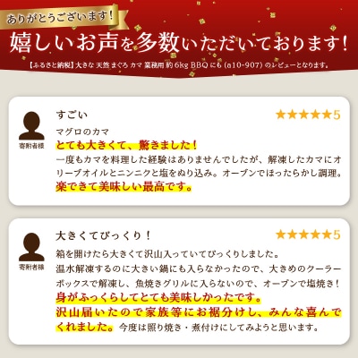 大きな 天然 まぐろ カマ 業務用 約6kg BBQにも(a10-907)