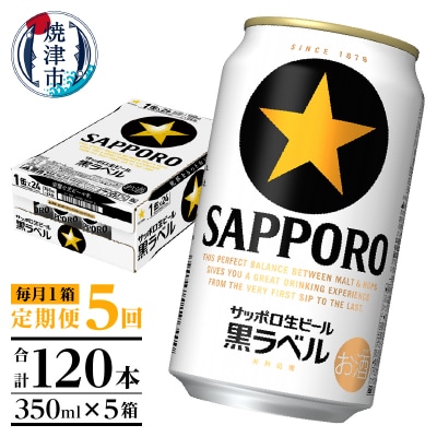 【定期便 5回】黒ラベルビール 350ml×1箱(24缶)(T0082-1605)
