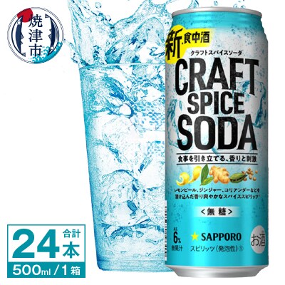 サッポロ クラフトスパイスソーダ 500ml×24本(a17-121)
