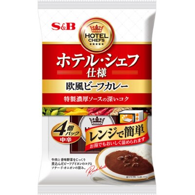 《S&B食品》 欧風 ビーフ カレー 中辛 32食分 セット(a22-053)