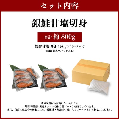 銀鮭 甘塩 10切入(個包装真空パック)(a10-1008)