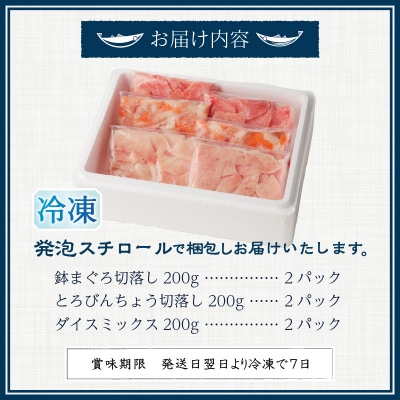 静岡県焼津発!まぐろ問屋のカンタン解凍グルメまぐろ3種1.2Kgセット! SF6(a13-077)