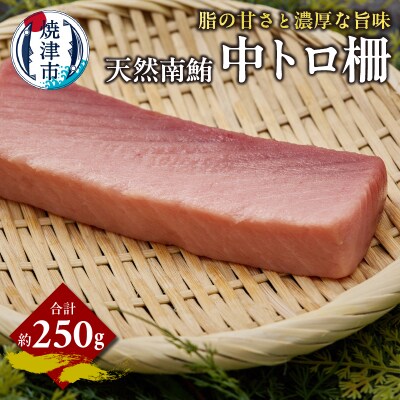 天然 南まぐろ 中トロ柵 約250g(a14-111)