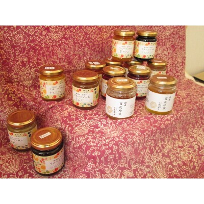 国産はちみつ2本と手作りジャム12本セット(a30-309)