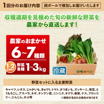 【定期便 全2回】ジモベジ 野菜 ハーフセット(a15-677)