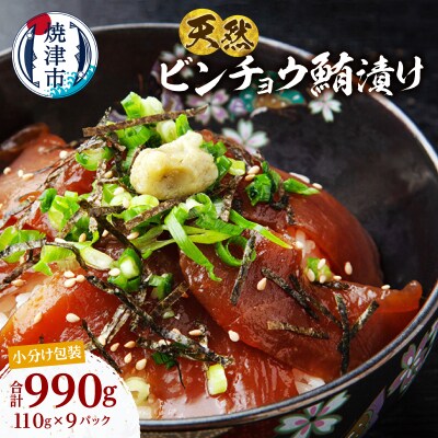 天然 ビンチョウマグロ 秘伝だれ 漬け 赤身 海鮮 焼津 海の極(110g×9)(a10-1276)