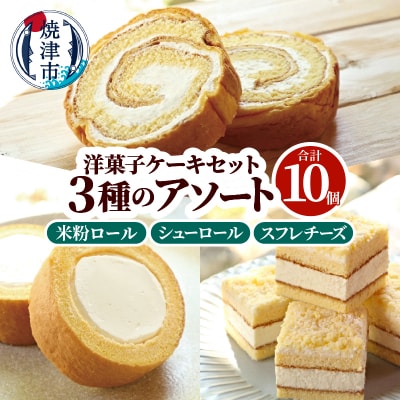 洋菓子ケーキセット 10個入(3種アソート)(a10-1265)