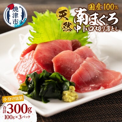 国産 中トロ ミナミマグロ 一口サイズ 刺身 海鮮丼 焼津 海の極(100g×3)(a13-139)