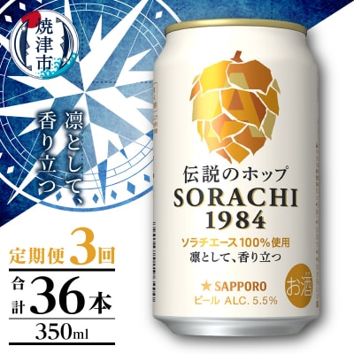 【定期便3回】サッポロ SORACHI 1984 ソラチ 350ml×12本(T0111-1003)