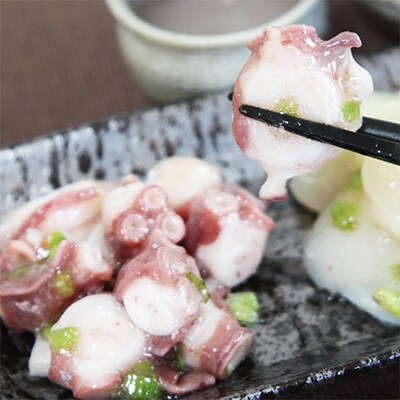 稚内の海鮮わさび漬けセット(たこ・ほたて・つぶ各2パック)