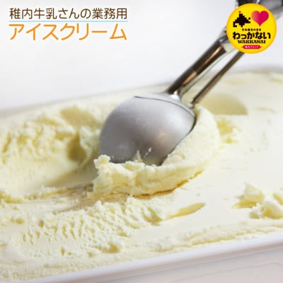 【 業務用 】 稚内牛乳 アイスクリーム 2L×2個 ( バニラ & 宗谷の塩 ) と珍味ホッケ燻製