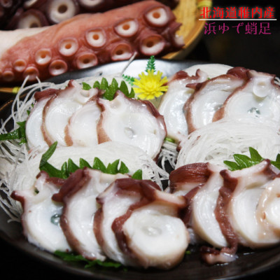 北海道宗谷産 浜茹で たこ足 お刺身用 1本 (600g前後) 冷凍