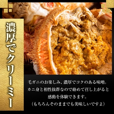 【稚内産・極】  浜ゆで毛ガニ(堅蟹) 570g×2尾  