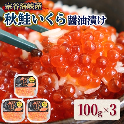 【宗谷海峡産】秋鮭いくら醤油漬け100g×3パック
