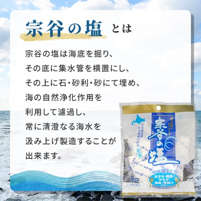 【天然ブランド塩】宗谷の塩5g×12パック入り4袋