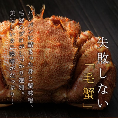 【ボイル済み急速冷凍】身がパンパンに詰まった稚内産毛ガニ1キロ(ジャンボサイズ)×1尾