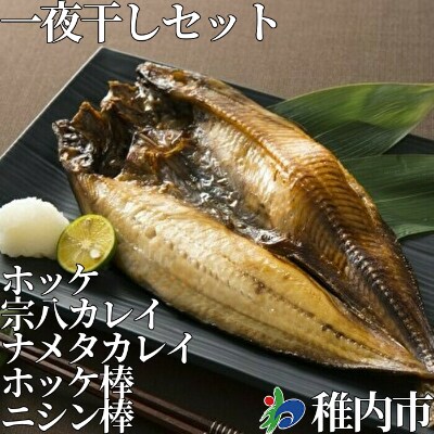 北海道稚内産 稚内加工 一夜干しセット ホッケ開き 宗八カレイ ナメタカレイ ホッケ棒 ニシン棒 お礼品詳細 ふるさと納税なら さとふる
