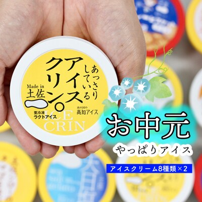 ★お中元★高知アイスの「アイスクリーム」　16個セット(8種類×2個)