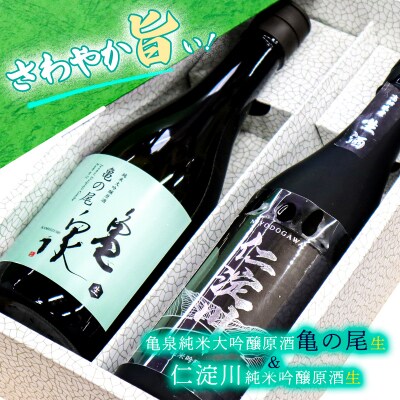 【さわやか旨シリーズ】仁淀川純米吟醸原酒生&純米大吟醸原酒亀の尾生