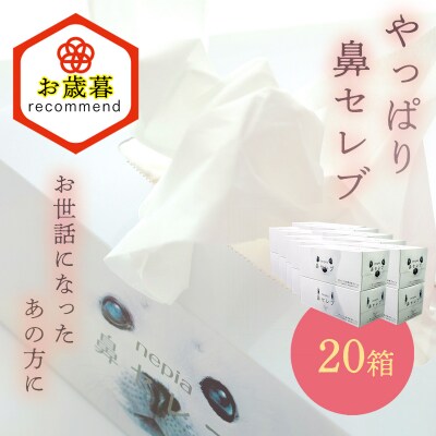 【お歳暮】ネピア 鼻セレブボックスティッシュ (20箱)