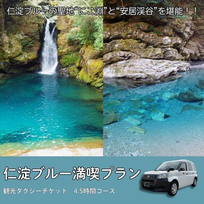 貸切観光タクシーで巡る　仁淀ブルー満喫プラン(4.5時間)