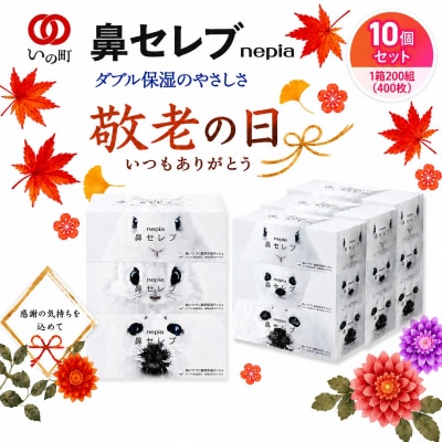 【敬老の日】ネピア 鼻セレブボックスティッシュ (10箱)