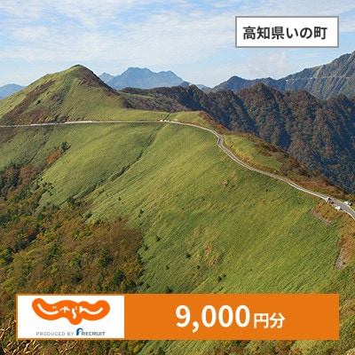 【じゃらんふるさと納税クーポン】 高知県いの町でつかえる9,000円 クーポン
