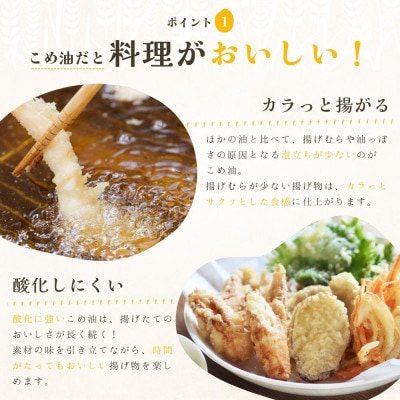 大人気のこめ油セット　1500gが大満足の10本入り!