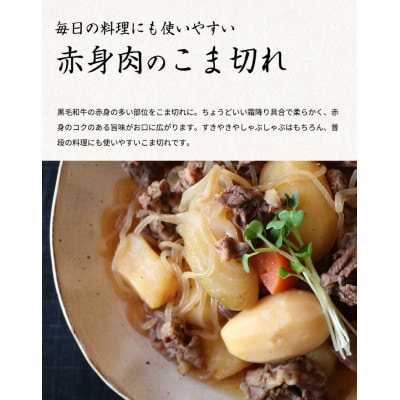 熊野牛 A4以上 霜降り 赤身 こま切れ 500g 【uot747】