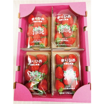 紀州和歌山ブランドいちご「まりひめ」約250g×4P【uot758A】