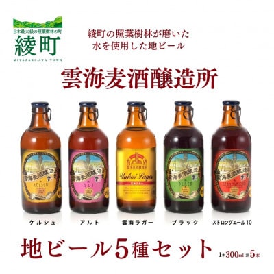 雲海麦酒醸造所 地ビール 5種飲み比べ 5本セット