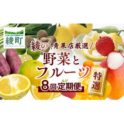 【発送月固定定期便】特選果物・野菜定期便【Y20】(綾町)全8回