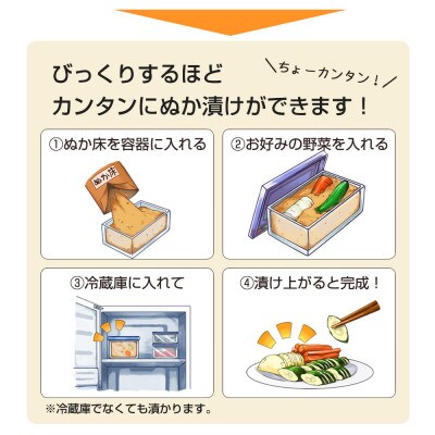 【ぬか床カンタンセット】ぬか漬け ぬか床セット 漬物 無添加(日高川町)